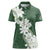 Ia Orana Tahiti Tiare Women Polo Shirt Sage Green Lei - Polynesian Pride