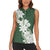 Ia Orana Tahiti Tiare Women Sleeveless Polo Shirt Sage Green Lei - Polynesian Pride