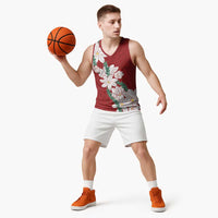 Ia Orana Tahiti Tiare Basketball Jersey Crimson Lei LT7 - Polynesian Pride