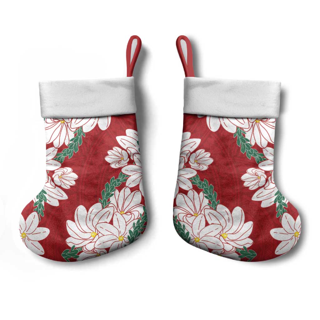 Ia Orana Tahiti Tiare Christmas Stocking Crimson Lei - Polynesian Pride
