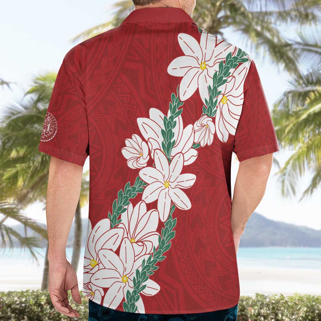 Ia Orana Tahiti Tiare Hawaiian Shirt Crimson Lei LT7 - Polynesian Pride