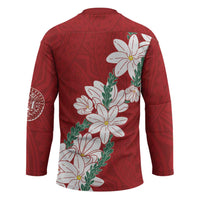 Ia Orana Tahiti Tiare Hockey Jersey Crimson Lei - Polynesian Pride
