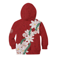 Ia Orana Tahiti Tiare Kid Hoodie Crimson Lei LT7 - Polynesian Pride