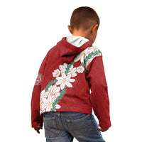 Ia Orana Tahiti Tiare Kid Hoodie Crimson Lei LT7 - Polynesian Pride