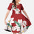 Ia Orana Tahiti Tiare Kid Short Sleeve Dress Crimson Lei - Polynesian Pride