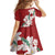 Ia Orana Tahiti Tiare Kid Short Sleeve Dress Crimson Lei - Polynesian Pride