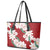 Ia Orana Tahiti Tiare Leather Tote Bag Crimson Lei - Polynesian Pride