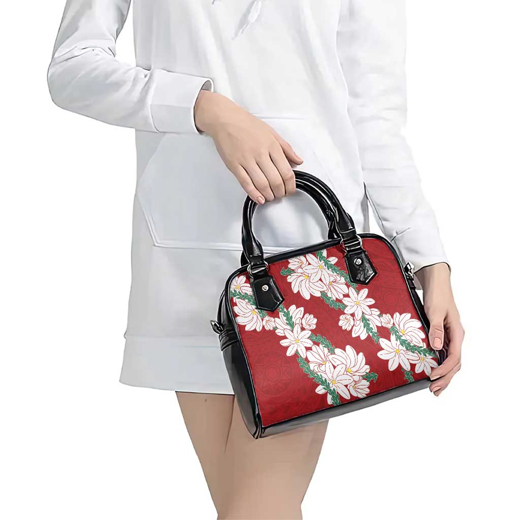 Ia Orana Tahiti Tiare Shoulder Handbag Crimson Lei - Polynesian Pride