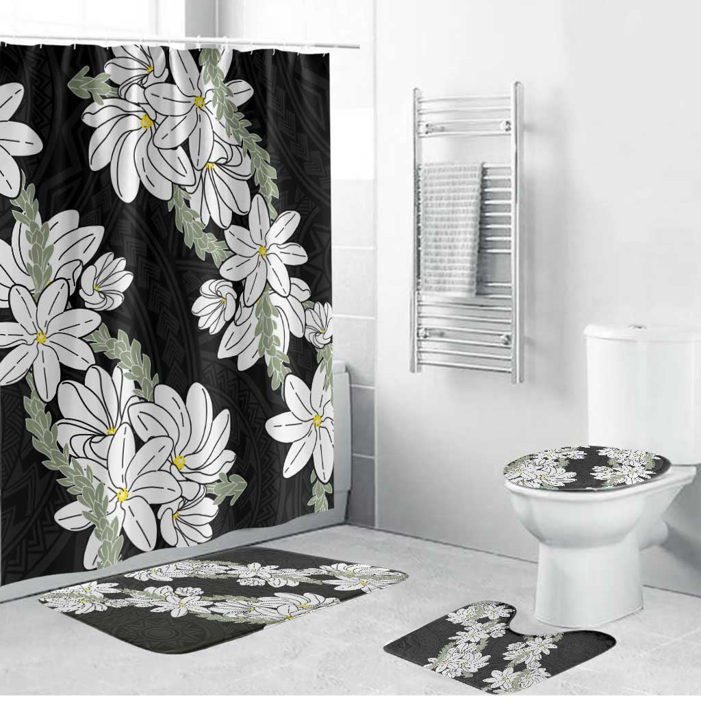 Ia Orana Tahiti Tiare Bathroom Set Black Lei - Polynesian Pride