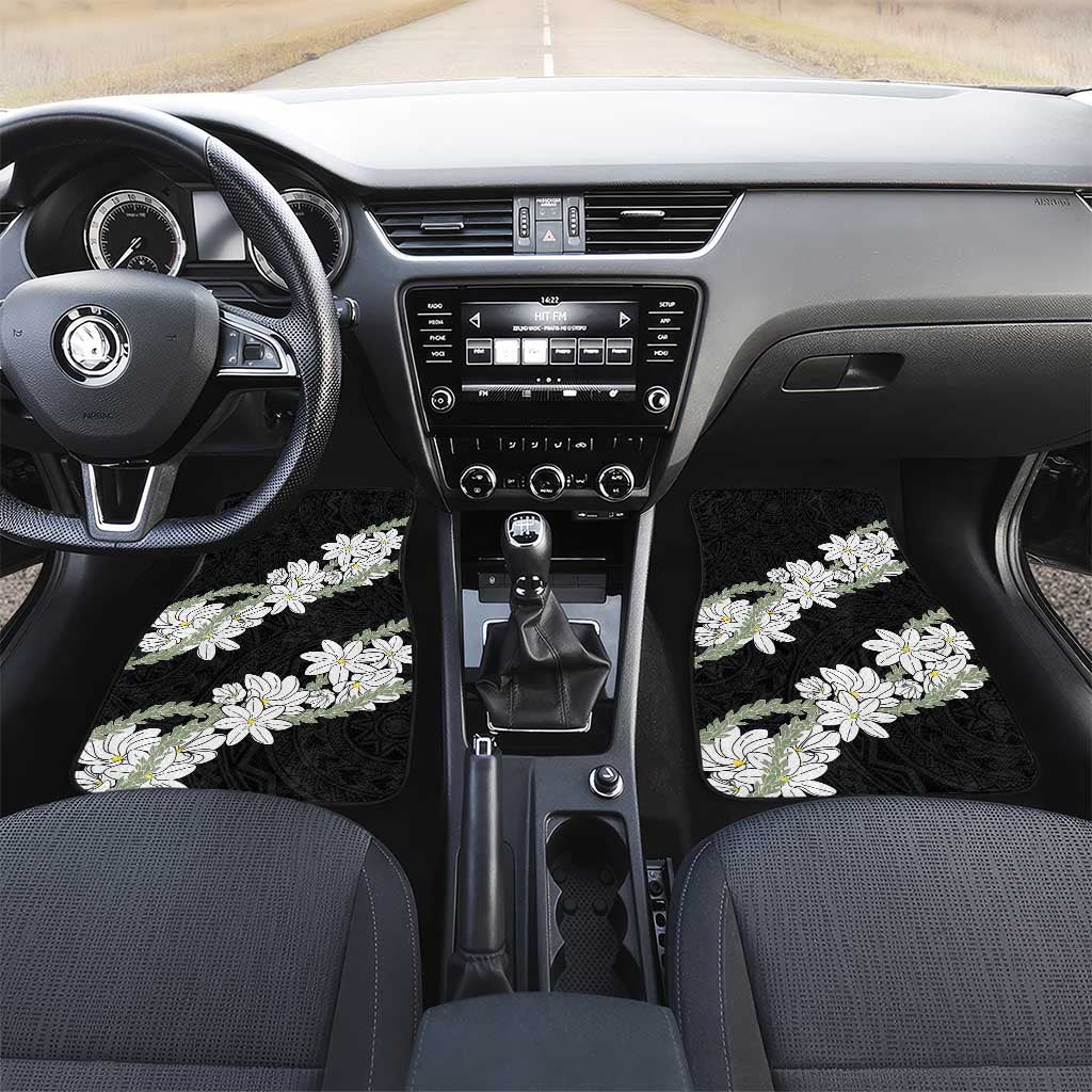 Ia Orana Tahiti Tiare Car Mats Black Lei - Polynesian Pride