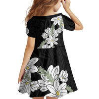 Ia Orana Tahiti Tiare Family Matching Off Shoulder Short Dress and Hawaiian Shirt Black Lei LT7 - Polynesian Pride