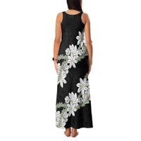 Ia Orana Tahiti Tiare Family Matching Tank Maxi Dress and Hawaiian Shirt Black Lei LT7 - Polynesian Pride