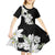 Ia Orana Tahiti Tiare Kid Short Sleeve Dress Black Lei - Polynesian Pride