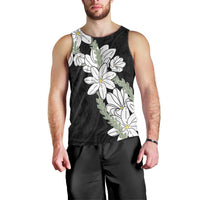 Ia Orana Tahiti Tiare Men Tank Top Black Lei - Polynesian Pride