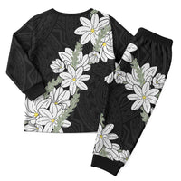 Ia Orana Tahiti Tiare Christmas Pajama Set Black Lei - Polynesian Pride