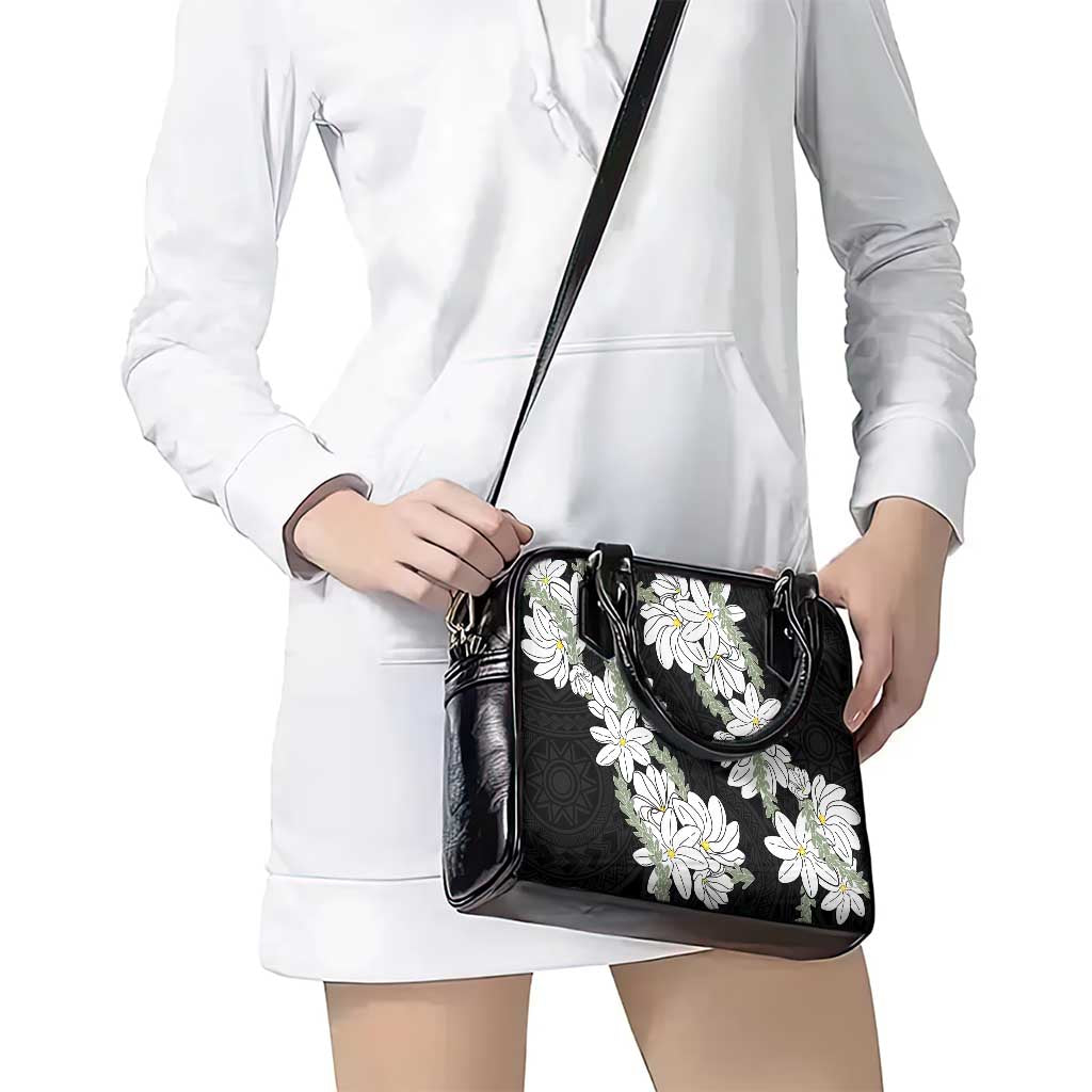 Ia Orana Tahiti Tiare Shoulder Handbag Black Lei - Polynesian Pride