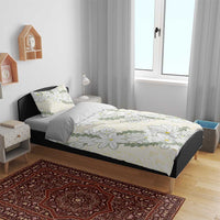 Ia Orana Tahiti Tiare Bedding Set Lemon Yellow Lei - Polynesian Pride