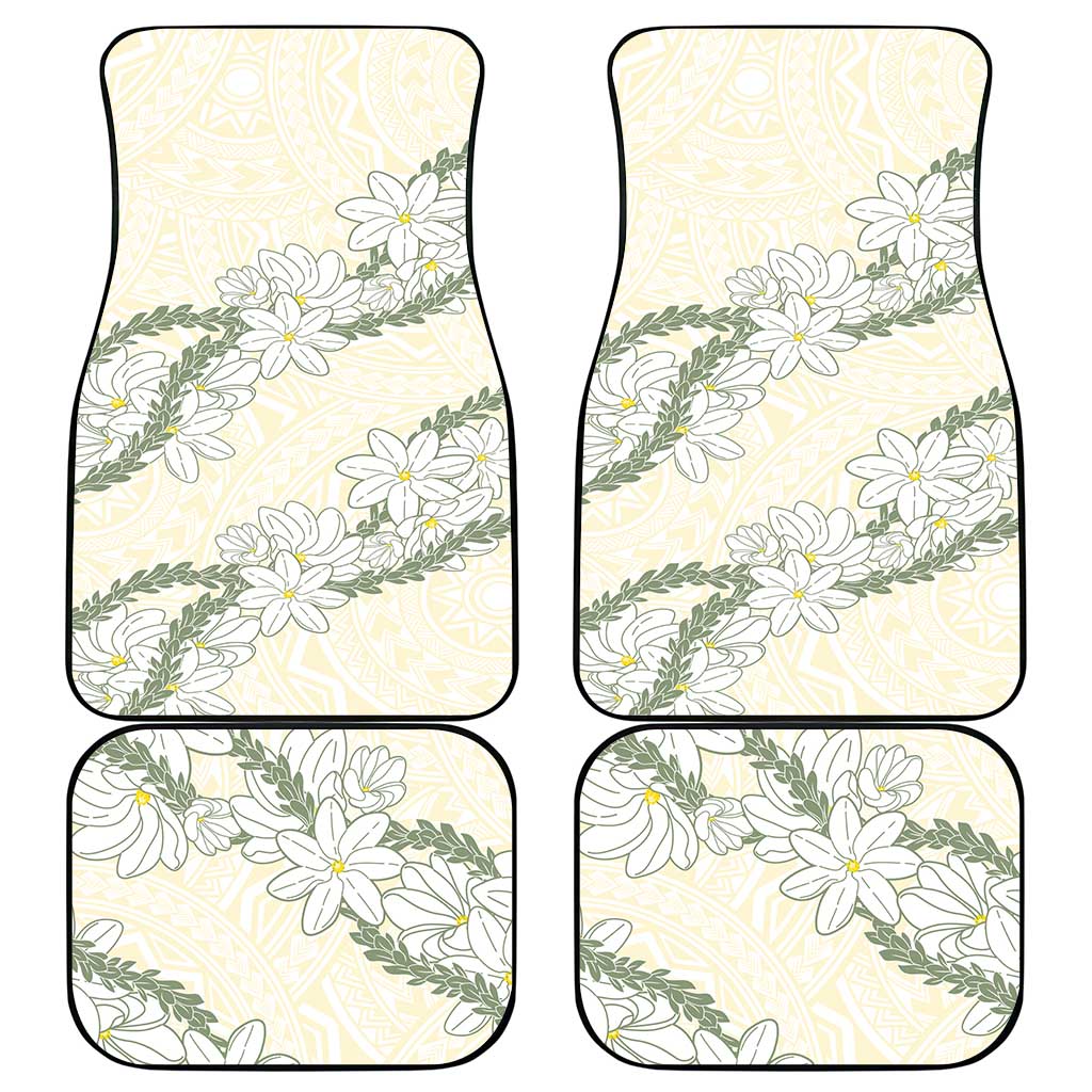 Ia Orana Tahiti Tiare Car Mats Lemon Yellow Lei - Polynesian Pride