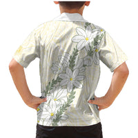 Ia Orana Tahiti Tiare Family Matching Mermaid Dress and Hawaiian Shirt Lemon Yellow Lei LT7 - Polynesian Pride