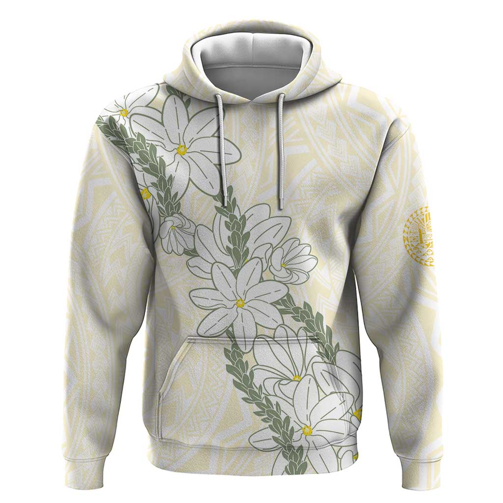 Ia Orana Tahiti Tiare Hoodie Lemon Yellow Lei - Polynesian Pride