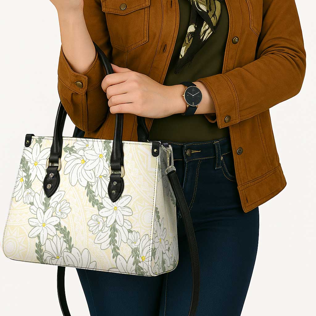Ia Orana Tahiti Tiare Leather Bag Lemon Yellow Lei - Polynesian Pride