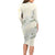 Ia Orana Tahiti Tiare Long Sleeve Bodycon Dress Lemon Yellow Lei - Polynesian Pride