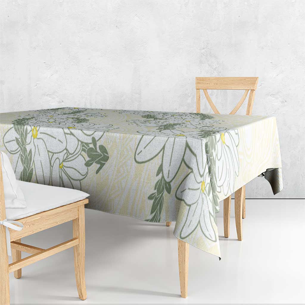 Ia Orana Tahiti Tiare Tablecloth Lemon Yellow Lei - Polynesian Pride