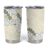 Ia Orana Tahiti Tiare Tumbler Cup Lemon Yellow Lei LT7 Lemon - Polynesian Pride