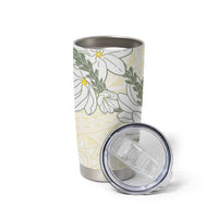 Ia Orana Tahiti Tiare Tumbler Cup Lemon Yellow Lei LT7 - Polynesian Pride