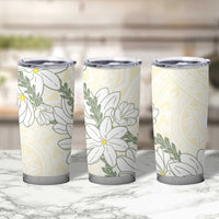 Ia Orana Tahiti Tiare Tumbler Cup Lemon Yellow Lei LT7 - Polynesian Pride