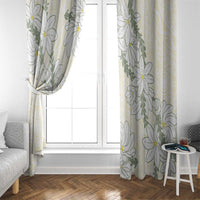 Ia Orana Tahiti Tiare Window Curtain Lemon Yellow Lei - Polynesian Pride