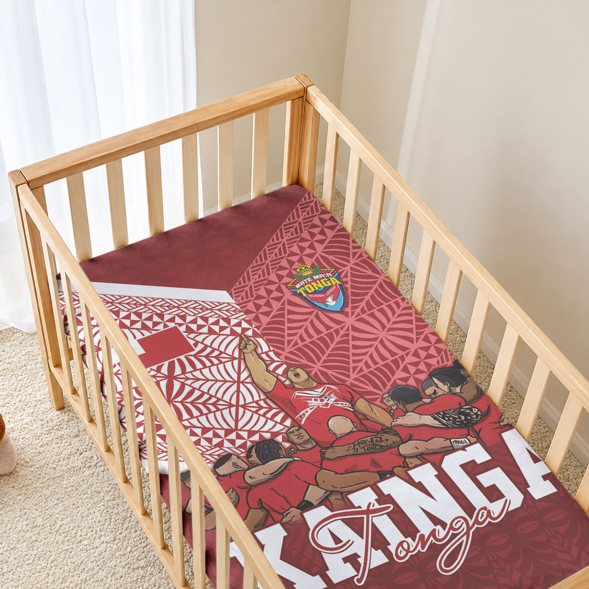 Mate Ma'a Tonga Ngatu Baby Bed Cover Kainga - Sipi Tau LT7 - Polynesian Pride