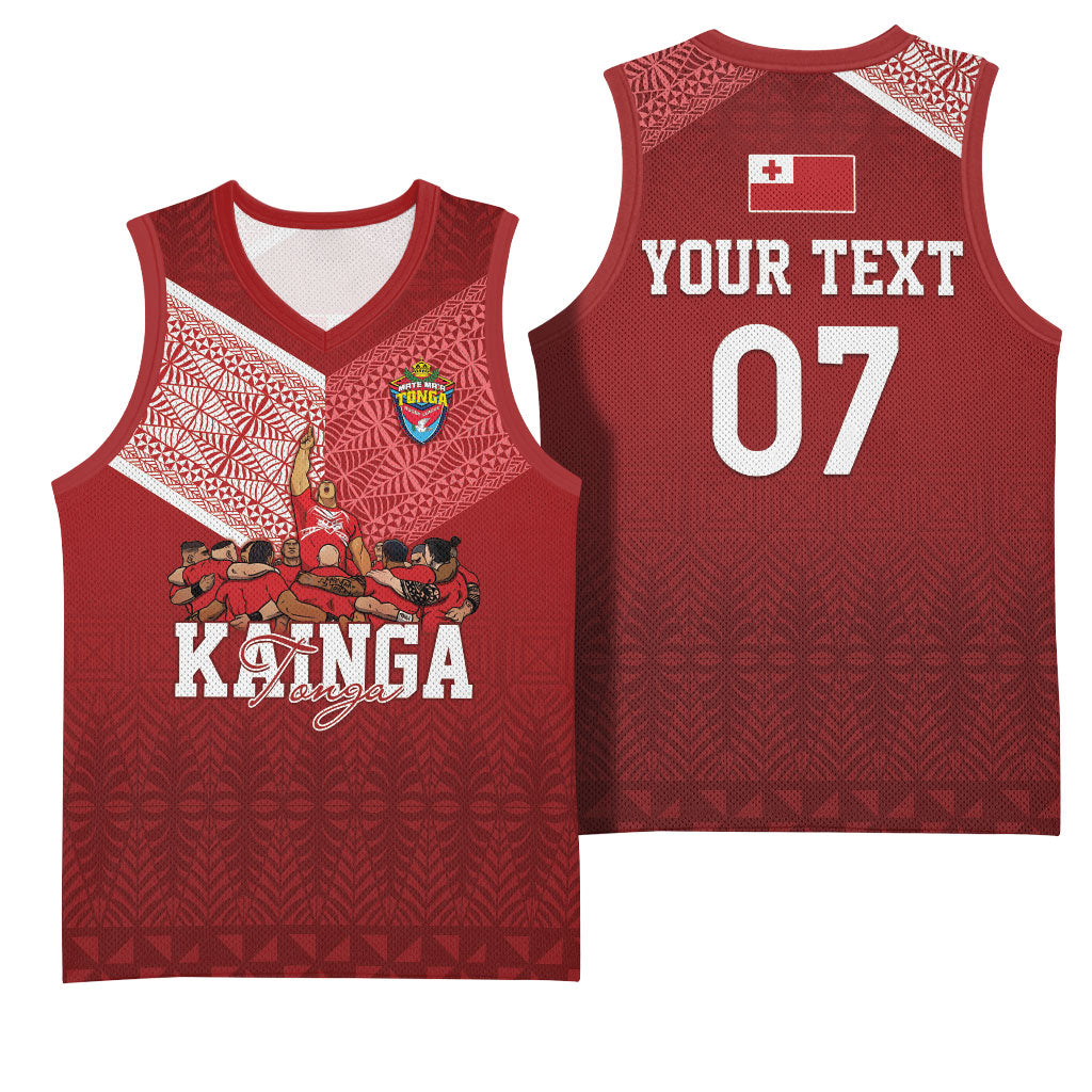 Mate Ma'a Tonga Custom Ngatu Basketball Jersey Kainga - Sipi Tau LT7 - Polynesian Pride