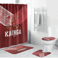 Mate Ma'a Tonga Ngatu Bathroom Set Kainga - Sipi Tau LT7 Bathroom Set (4 pcs) Red - Polynesian Pride