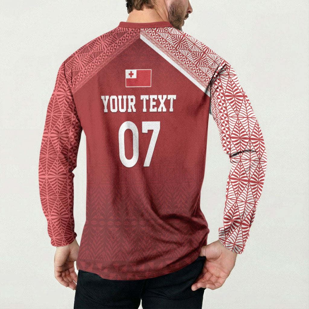 Mate Ma'a Tonga Custom Ngatu Button Sweatshirt Kainga - Sipi Tau LT7 - Polynesian Pride