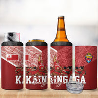 Mate Ma'a Tonga Ngatu 4 in 1 Can Cooler Tumbler Kainga - Sipi Tau LT7 - Polynesian Pride