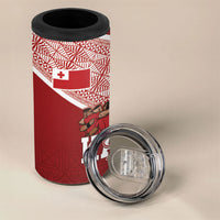 Mate Ma'a Tonga Ngatu 4 in 1 Can Cooler Tumbler Kainga - Sipi Tau LT7 - Polynesian Pride
