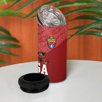 Mate Ma'a Tonga Ngatu 4 in 1 Can Cooler Tumbler Kainga - Sipi Tau LT7 - Polynesian Pride