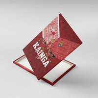 Mate Ma'a Tonga Ngatu Canvas Wall Art Kainga - Sipi Tau LT7 With Frame Red - Polynesian Pride