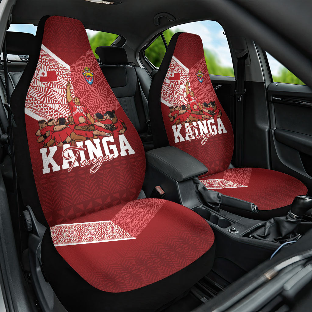 Mate Ma'a Tonga Ngatu Car Seat Cover Kainga - Sipi Tau LT7 One Size Red - Polynesian Pride