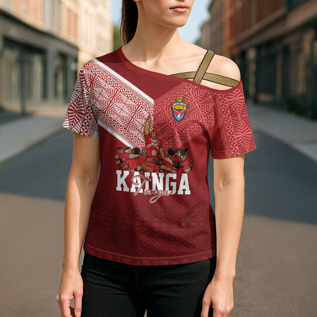 Mate Ma'a Tonga Custom Ngatu Cross Shoulder Shirt Kainga - Sipi Tau LT7 - Polynesian Pride