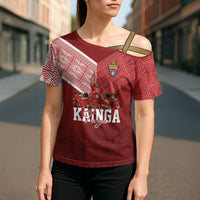 Mate Ma'a Tonga Custom Ngatu Cross Shoulder Shirt Kainga - Sipi Tau LT7 - Polynesian Pride