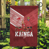 Mate Ma'a Tonga Ngatu Garden Flag Kainga - Sipi Tau LT7 Garden Flag Red - Polynesian Pride