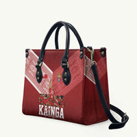 Mate Ma'a Tonga Ngatu Leather Bag Kainga - Sipi Tau LT7 Red - Polynesian Pride