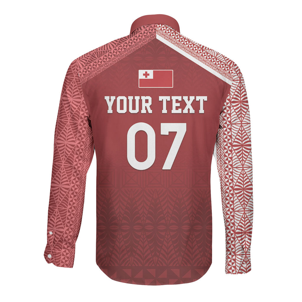 Mate Ma'a Tonga Custom Ngatu Long Sleeve Button Shirt Kainga - Sipi Tau LT7 - Polynesian Pride