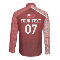 Mate Ma'a Tonga Custom Ngatu Long Sleeve Button Shirt Kainga - Sipi Tau LT7 - Polynesian Pride