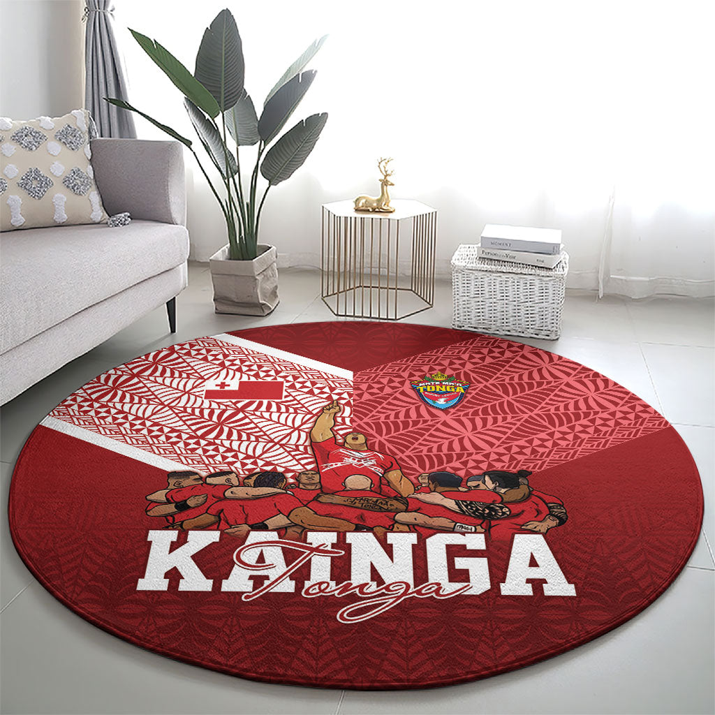 Mate Ma'a Tonga Ngatu Round Carpet Kainga - Sipi Tau LT7 - Polynesian Pride