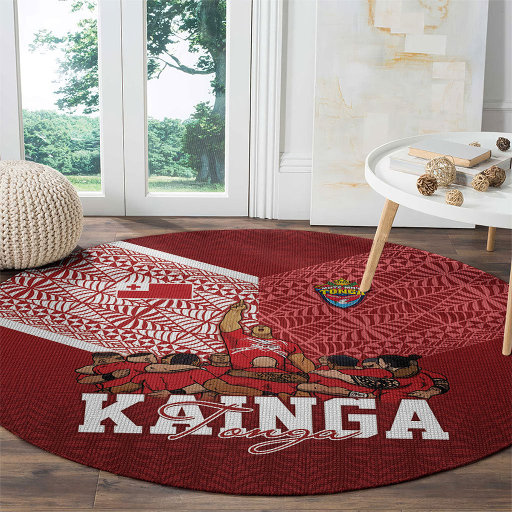 Mate Ma'a Tonga Ngatu Round Carpet Kainga - Sipi Tau LT7 - Polynesian Pride