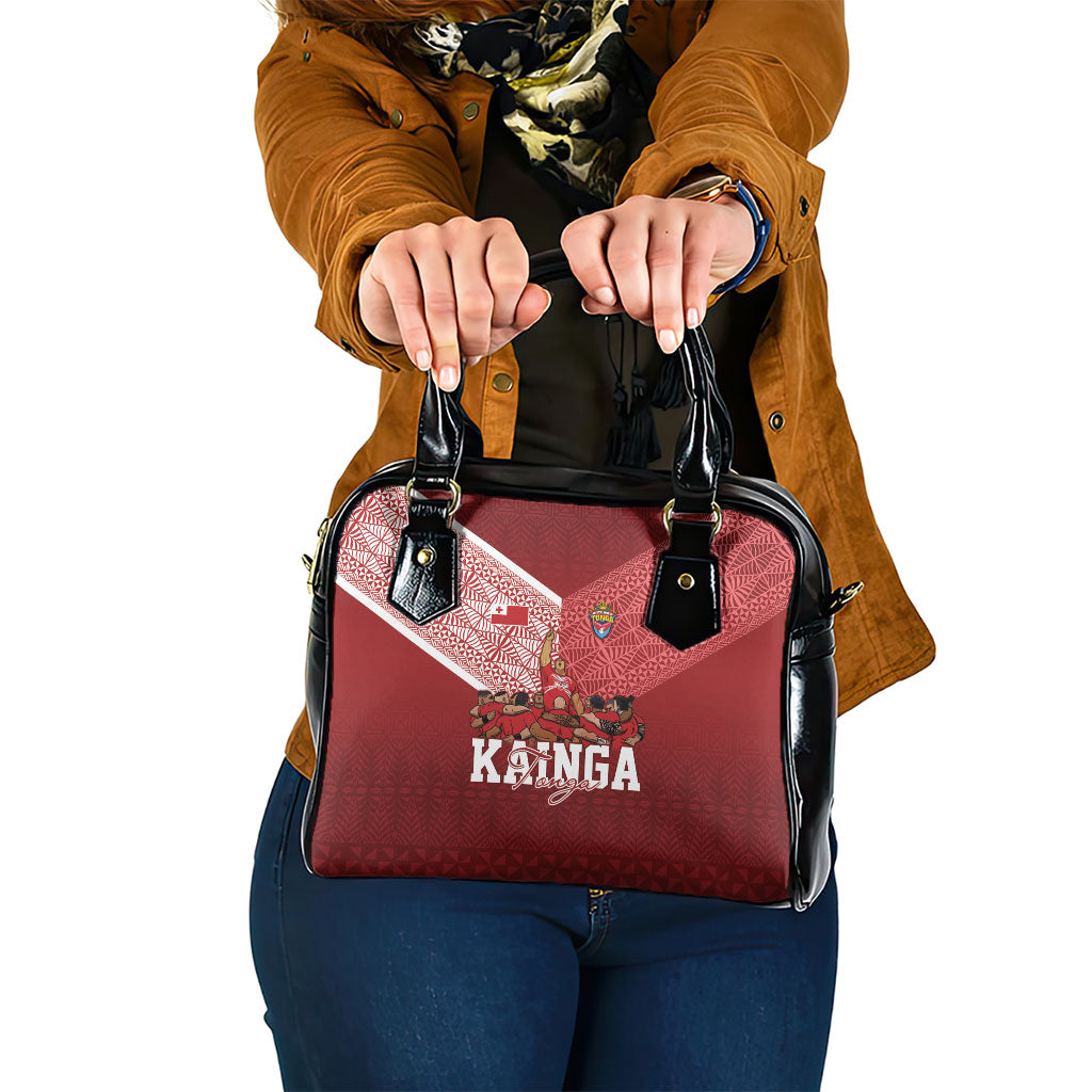 Mate Ma'a Tonga Ngatu Shoulder Handbag Kainga - Sipi Tau LT7 One Size Red - Polynesian Pride
