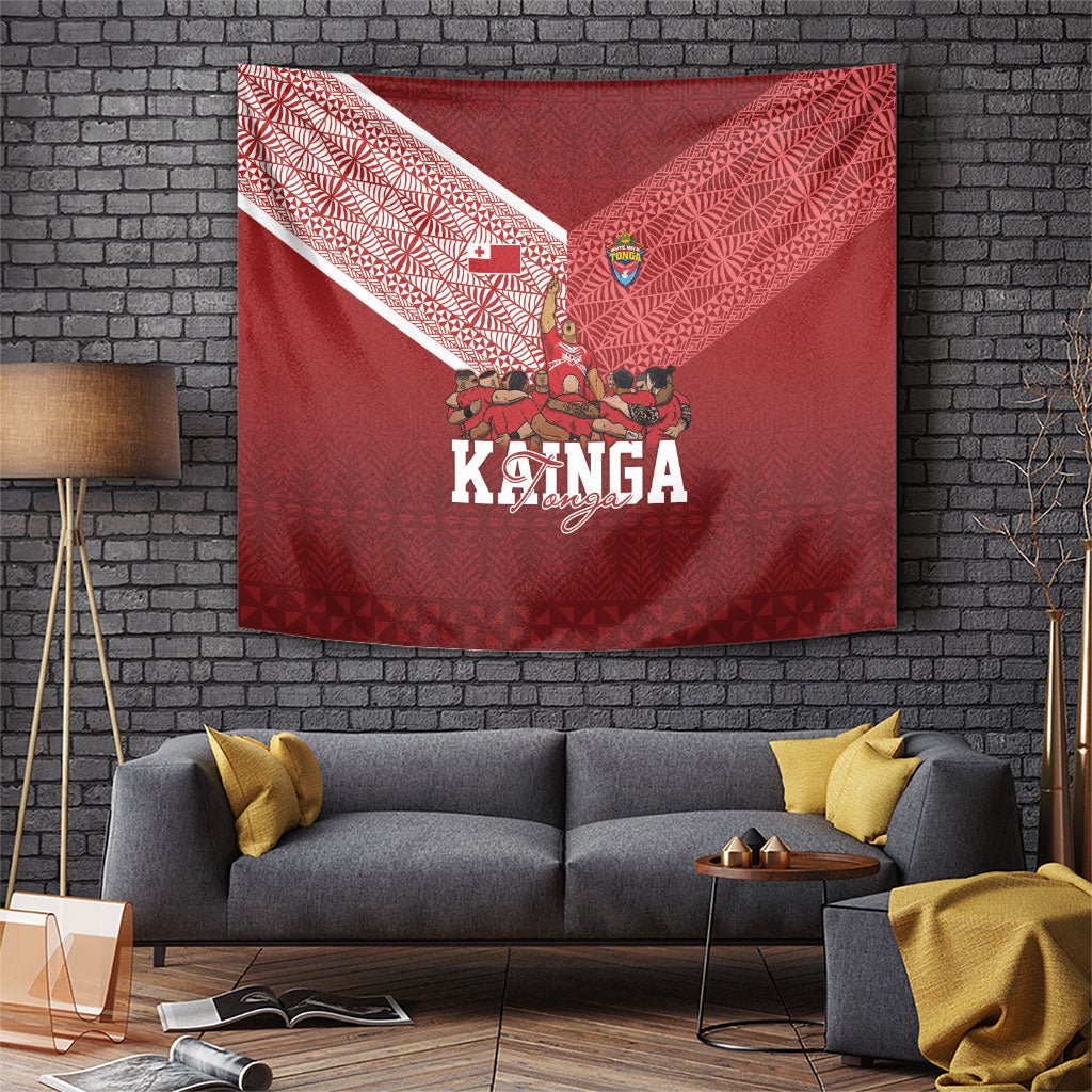 Mate Ma'a Tonga Ngatu Tapestry Kainga - Sipi Tau LT7 Red - Polynesian Pride